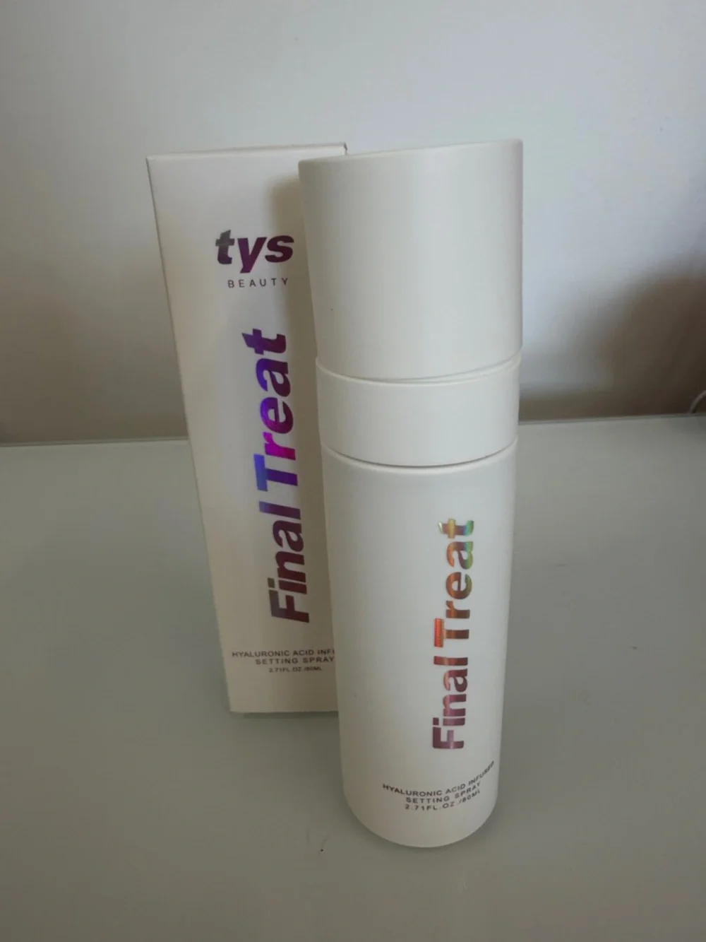 TYS Beauty Final Treat Hydrating Setting Spray - White Bottle new